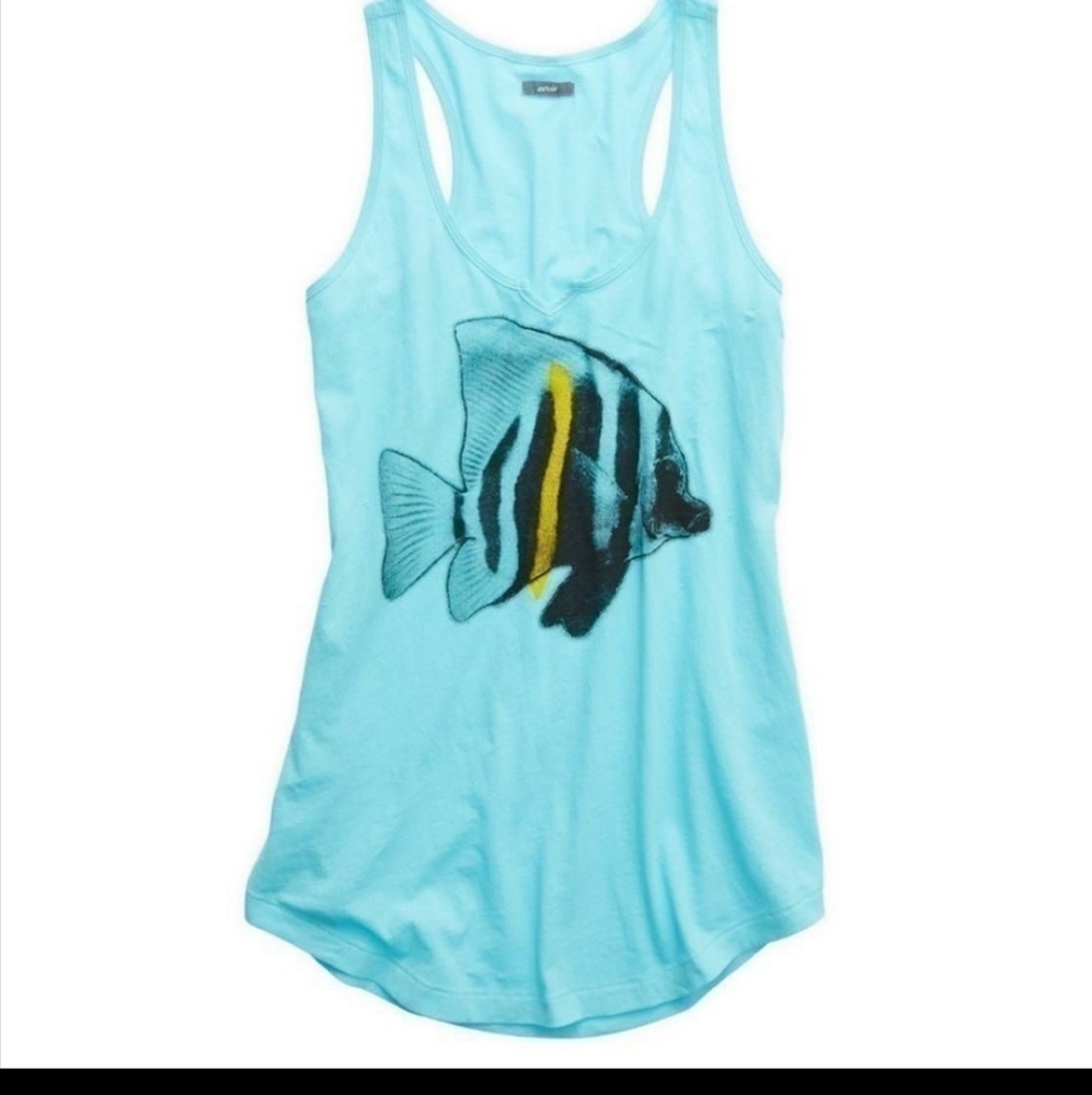 ✨5/$25✨ Aerie teal fish tank top